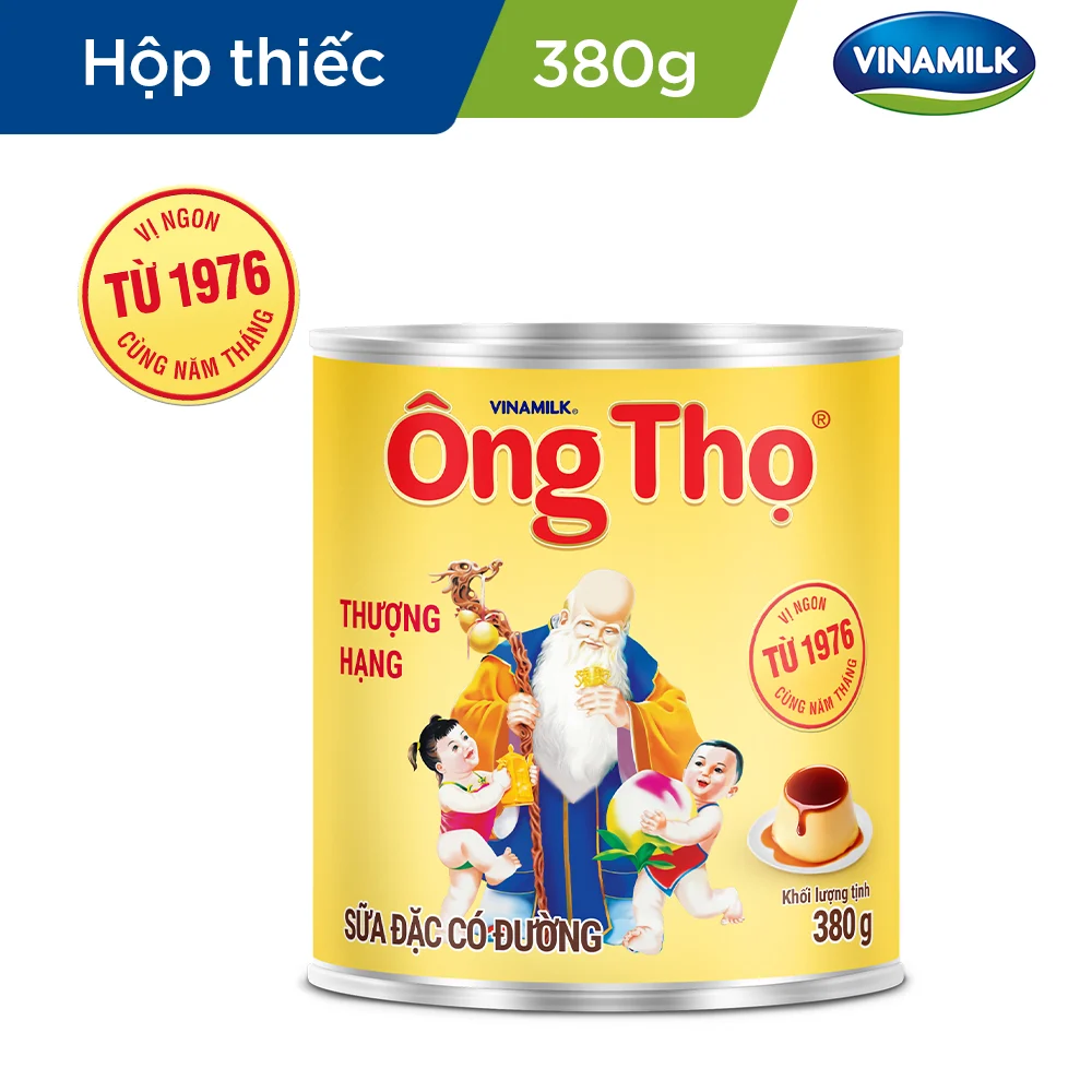 SỮA ĐẶC CÓ ĐƯỜNG ÔNG THỌ TRẮNG - COMbO 24 HỘP THIẾC 380G