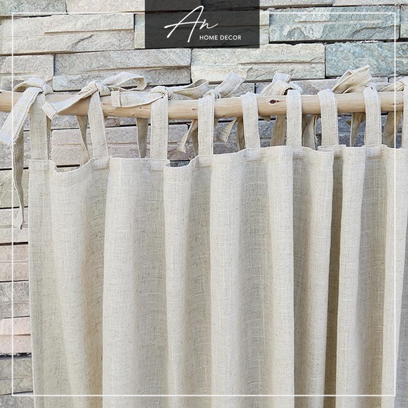 Rèm Linen mộc màu muối tiêu