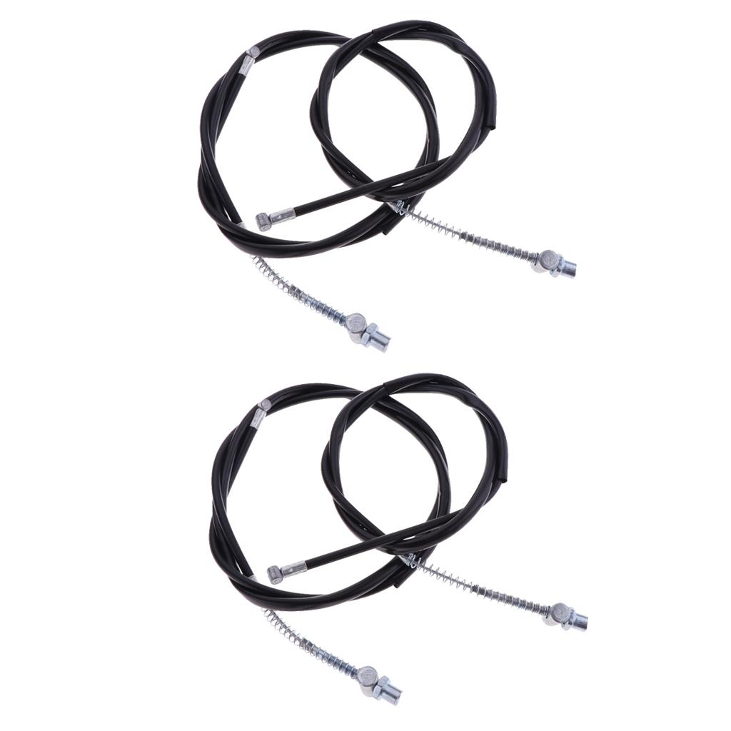 2 Pair Durbale Motorcycle Front & Rear Brake Line Brake Cable for Yamaha PW50