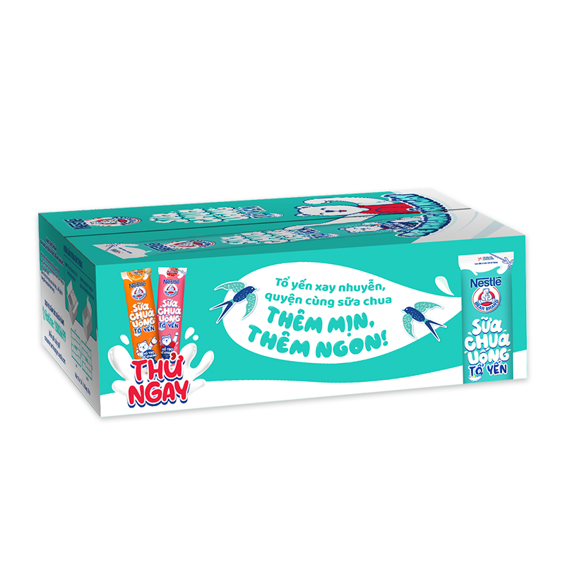 Thùng 28 gói sữa chua tổ yến Nestlé Yogu Gấu (28 x 75ml)