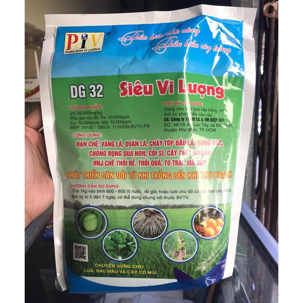 Siêu vi lượng DG 32 - Gói 1kg - hạn chế vàng lá, rụng hoa, chống rụng quả, thối rễ - HviluongDG32/1kg