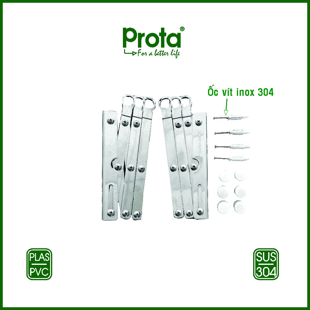[CHÍNH HÃNG] Pat xếp gắn tường 16mm inox cao cấp (không bao gồm ống inox) - Bào hành 12 tháng