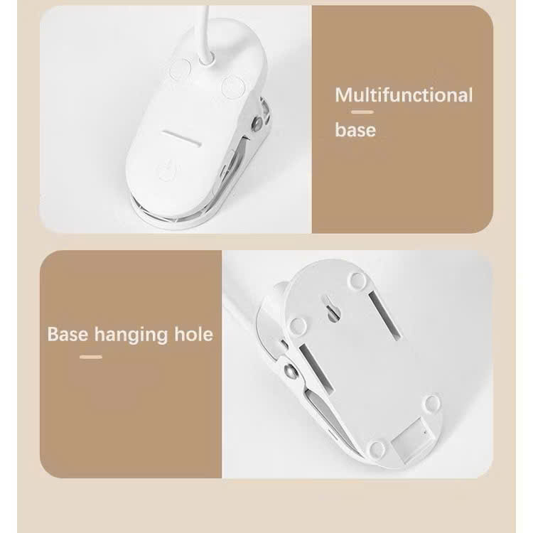 Đèn bàn LED đèn học kẹp bàn để bàn treo giá sách cảm ứng có 3 chế độ sáng bảo vệ mắt tiết kiệm điện chống ánh sáng xanh - Hàng chính hãng