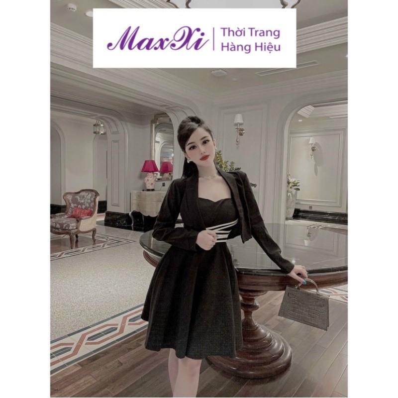 Đầm Nữ Dự Tiệc Kèm Áo Khoác Croptop