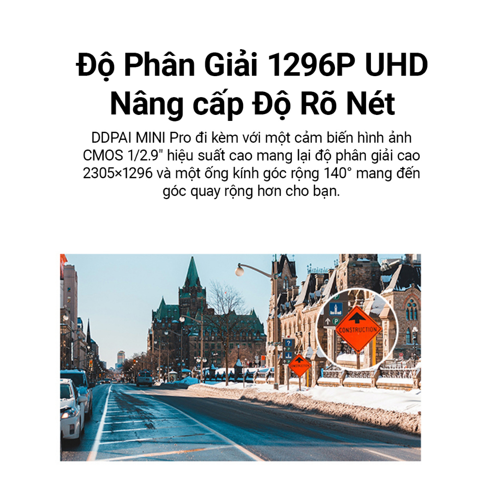 Camera hành trình Sothing DDPAI mini pro 2K- Phiên bản quốc tế- Hàng chính hãng