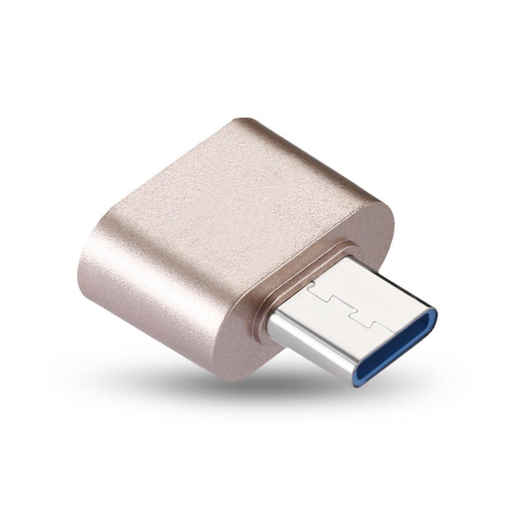 Đầu chuyển đổi USB sang Type C kim loại, Đầu chuyển đổi cổng Micro USB sang giắc type C cho điện thoại Samsung Huawei