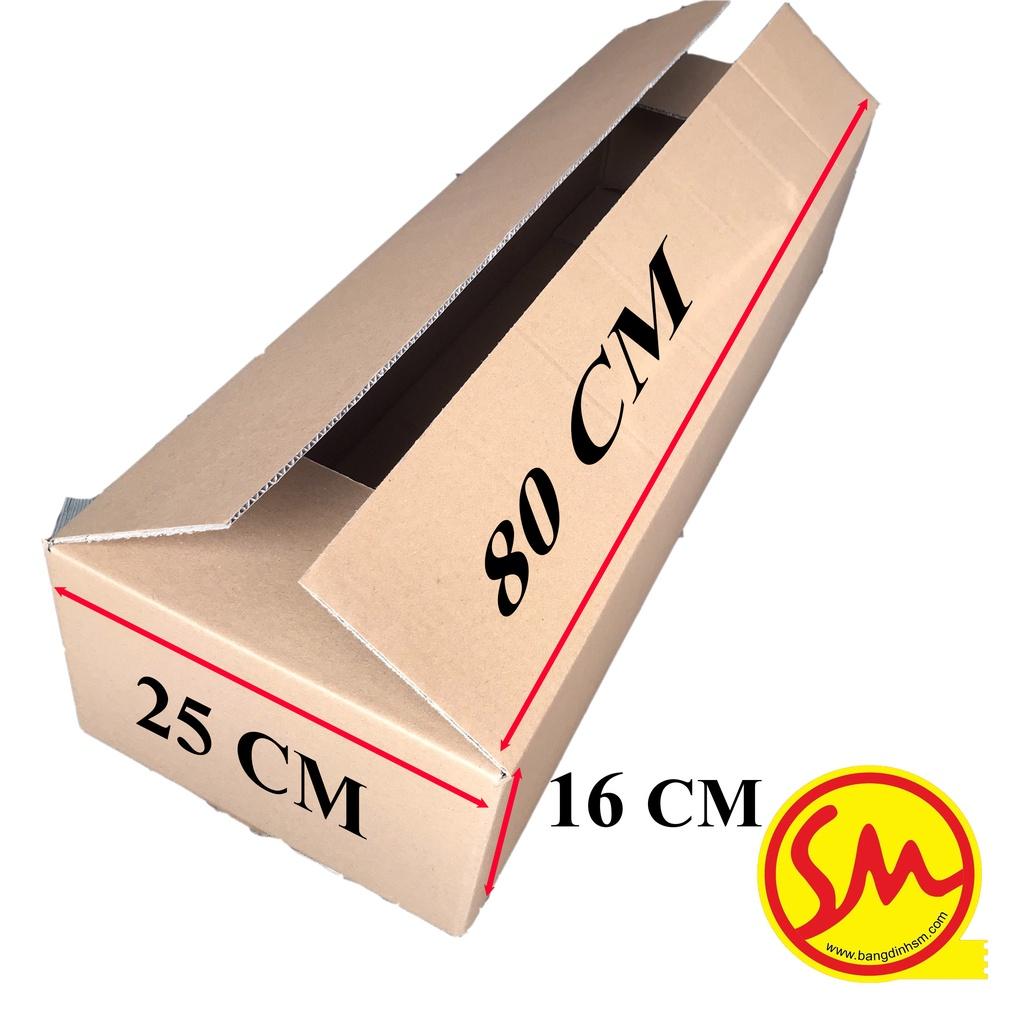 HỘP GIẤY CARTON,THÙNG CARTON  DÀI 80x25x16 sóng B, 3 lớp chuyên dùng ĐÓNG GÓI CÁC SẢN PHẨM, VẬN CHUYỂN MỘT CÁCH DỄ DÀNG