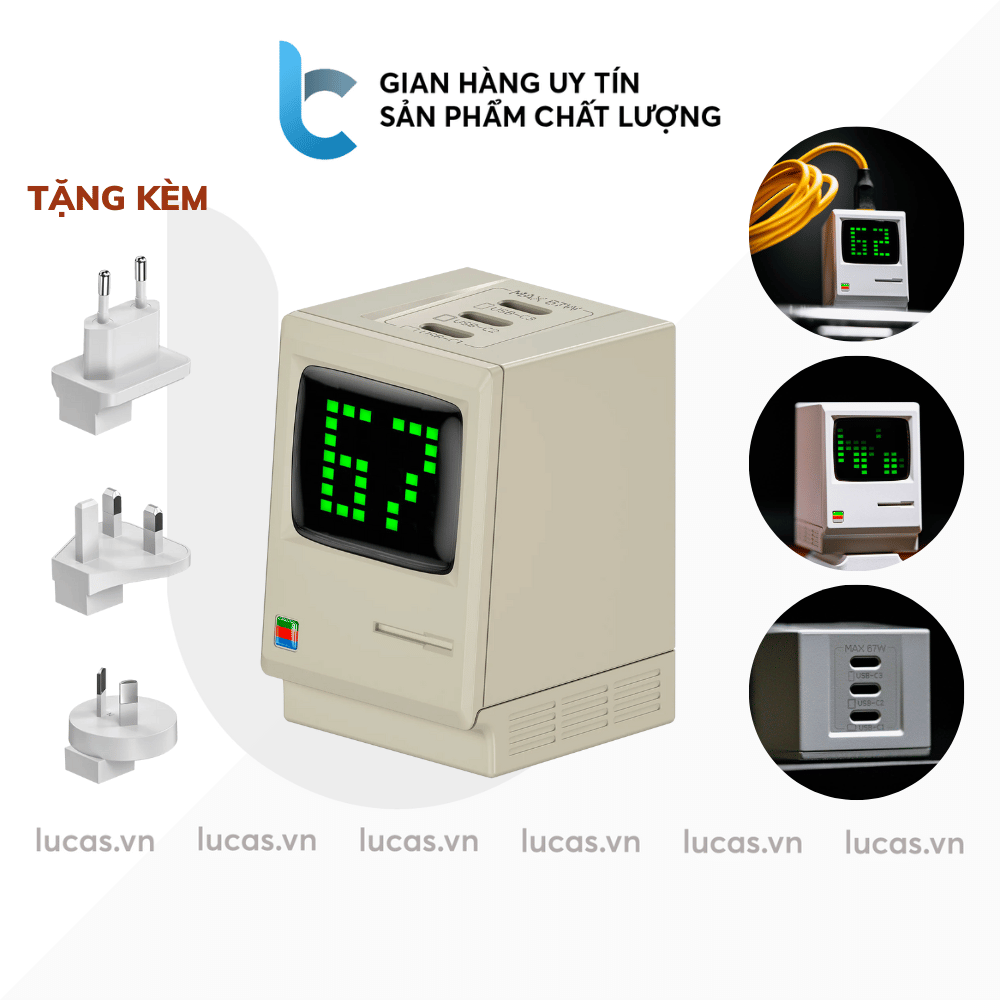 Củ sạc Shargeek Retro 67W - Hàng Chính Hãng