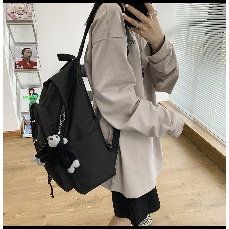 Balo unisex phong cách đường phố có dung tích lớn có dây phản quang