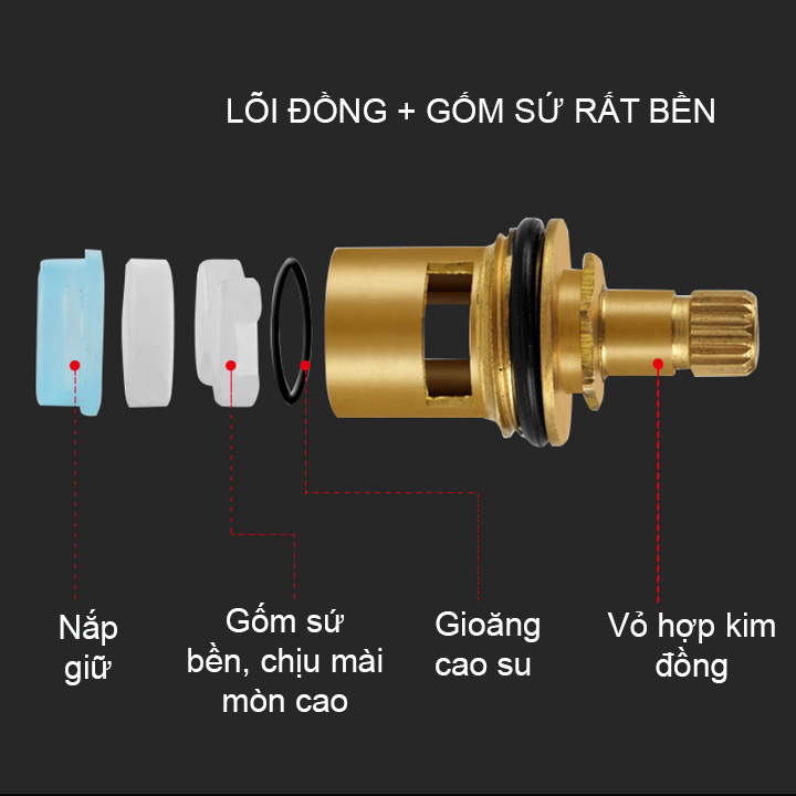 Vòi nước lạnh gắn tường bằng inox 304 thân dài 135mm-180mm tùy chọn