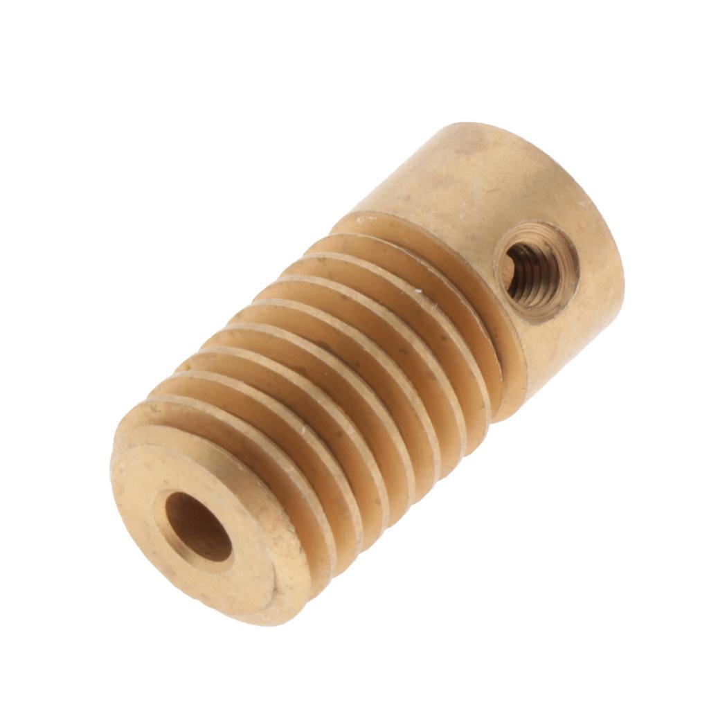 Brass Worm Gear Wheel Worm Gear Shaft Kits 0.5 Modulus