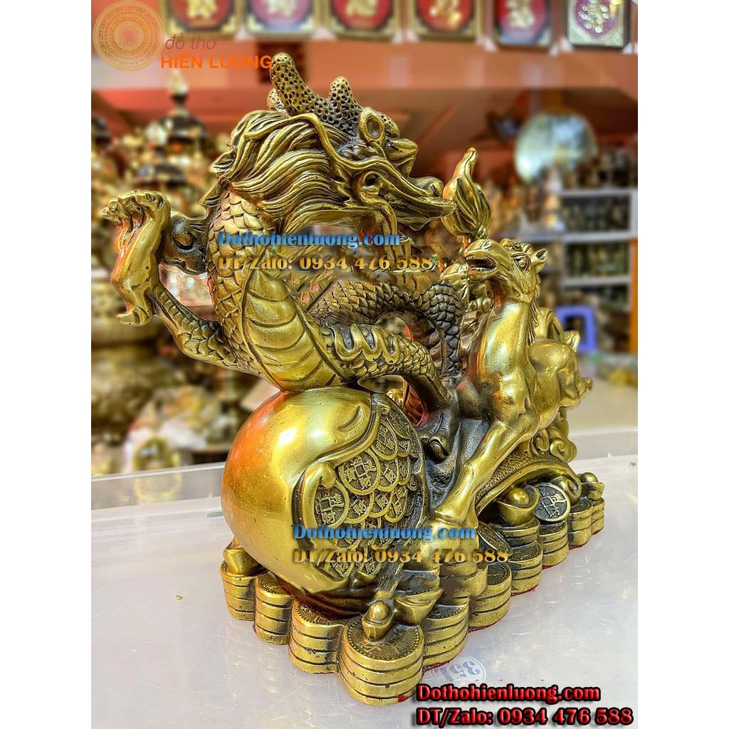 Bộ Đôi Linh Vật Rồng Phong Thủy - Ngựa Mã Đão Thành Công Bằng Đồng Đẹp