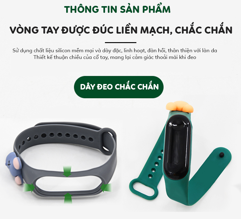 Đồng hồ trẻ em Dohora VN 135 máy led gắn icon siêu dễ thương dây cao su cực bền