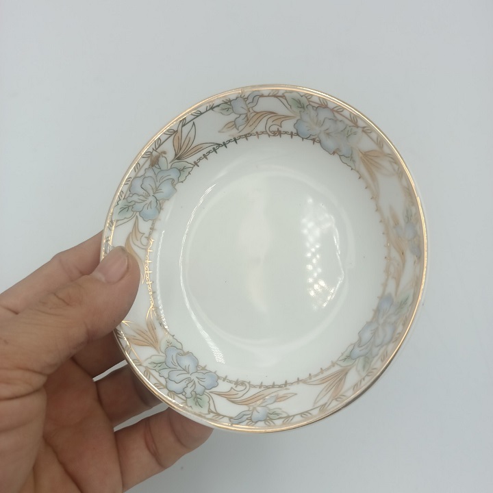 Đĩa Muỗi Tiêu Hoa Dây xanh Viền Vàng Sứ Long Phương Cao Cấp