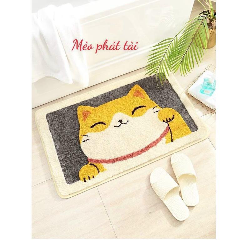 Thảm chùi chân dệt lông êm mềm 40x60cm