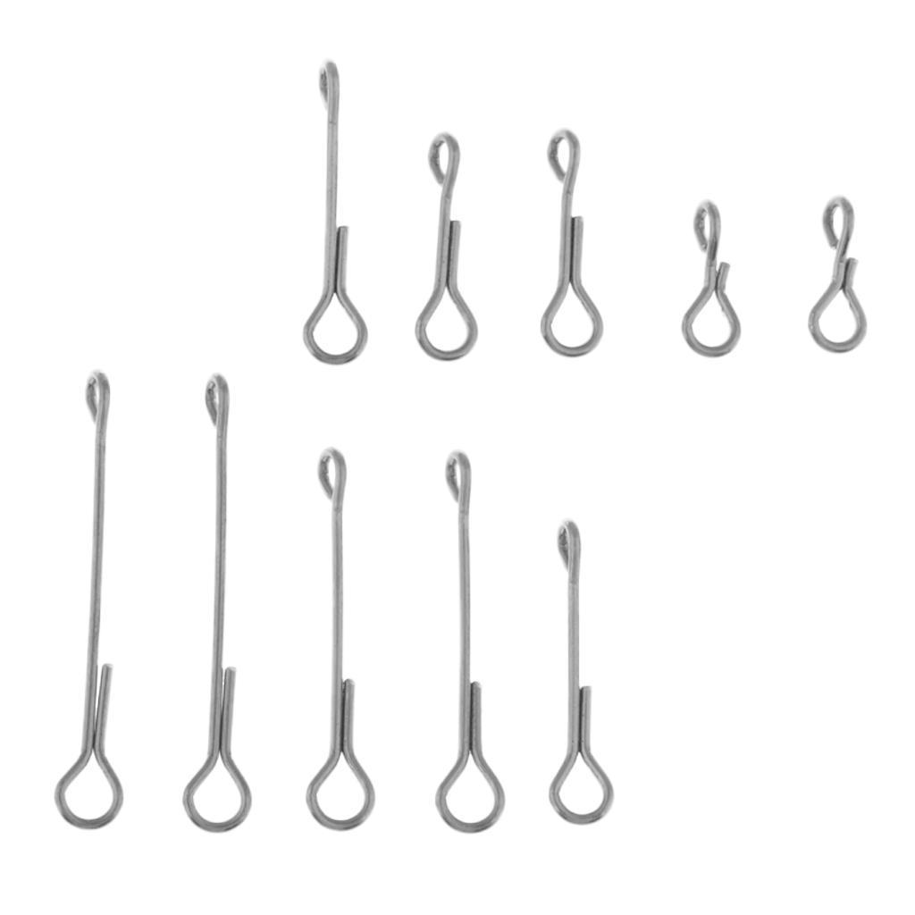 10pcs Fish Skull Articulated Shank Fish Spine DIY Fly Tying Tool 5 Sizes