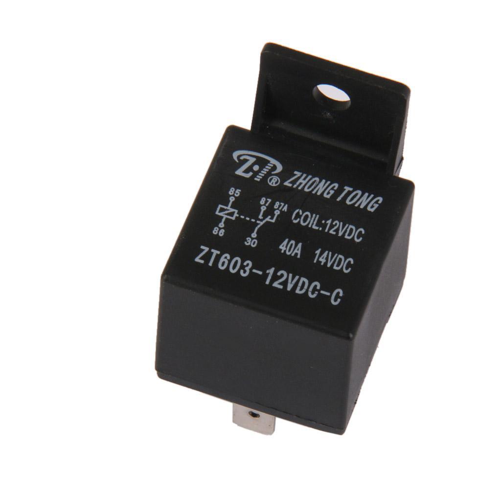 4 Piece Car Truck DC 12V 40A SPDT Relay 5 Pin + 4 Piece Relay Harness Socket