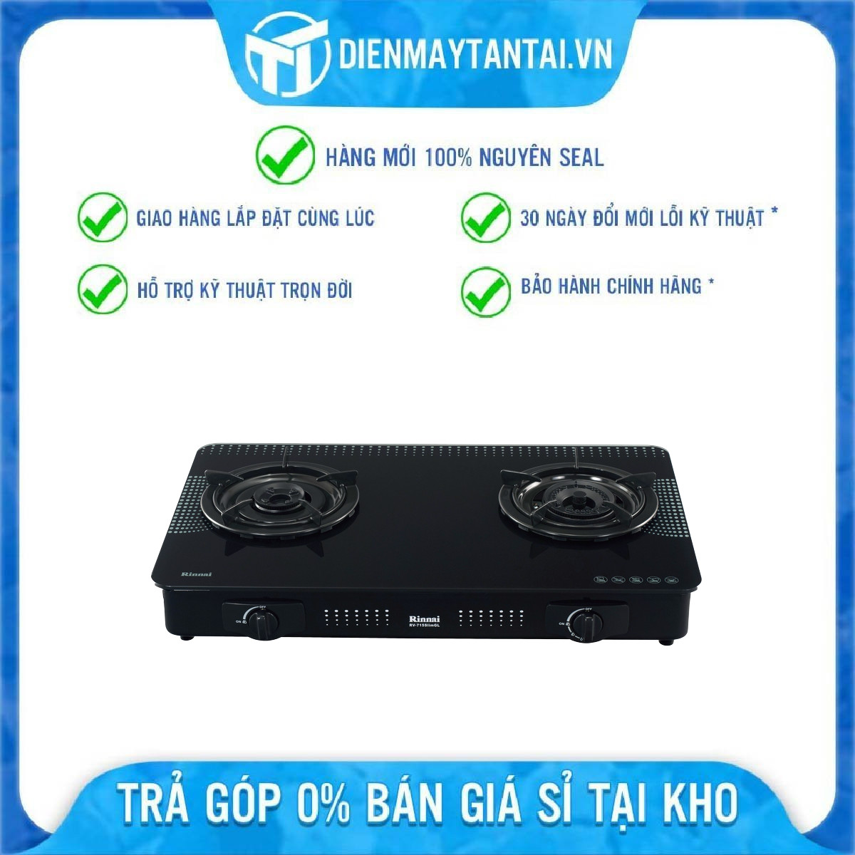 Bếp gas Rinnai RV-715Slim - HÀNG CHÍNH HÃNG RINNAI