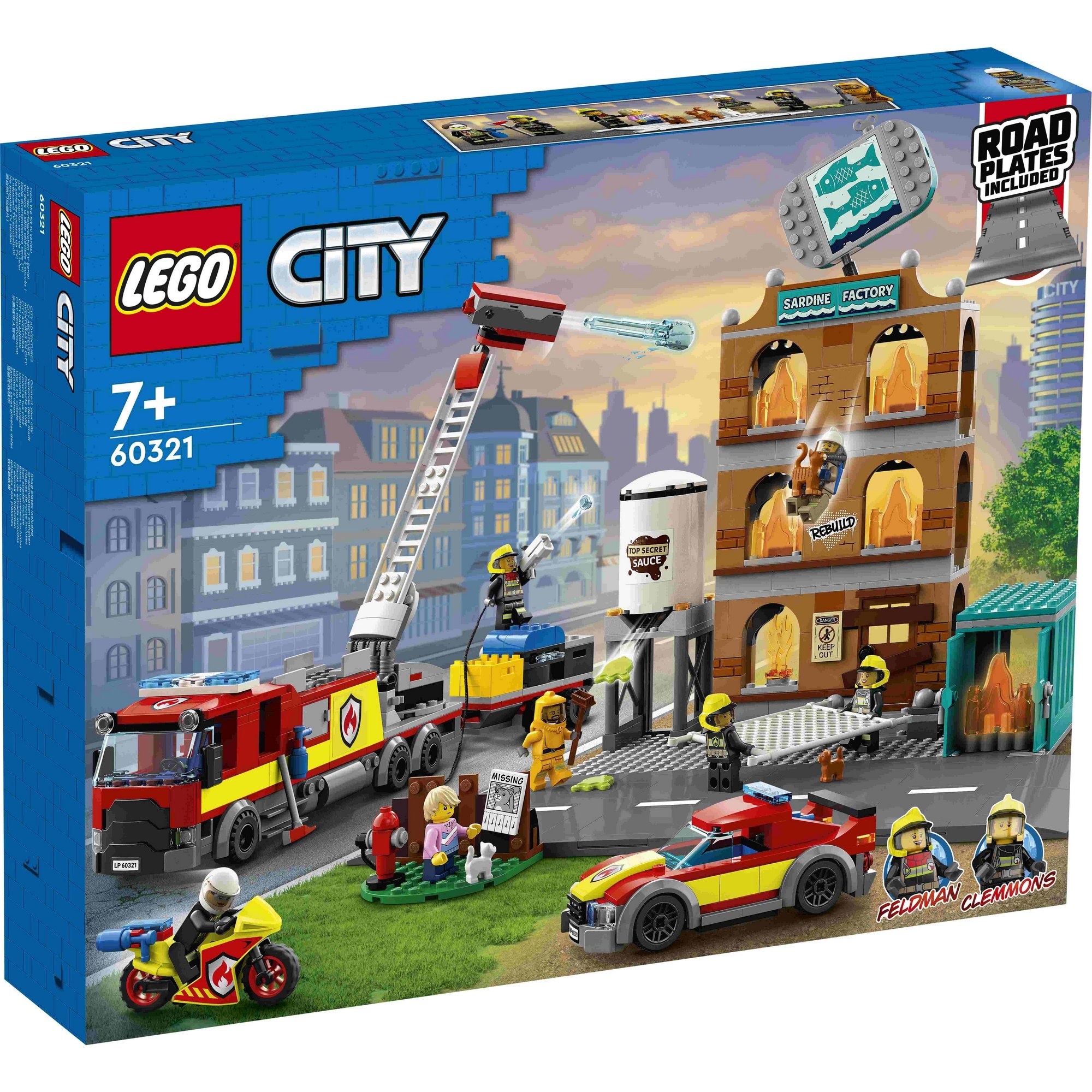 LEGO City 60321 Biệt đội lính cứu hỏa thành phố City (766 chi tiết)