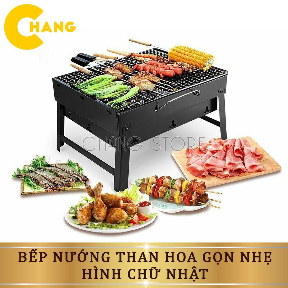 Bếp Nướng Than Hoa Vuông Kèm Vỉ Nướng Cao Cấp