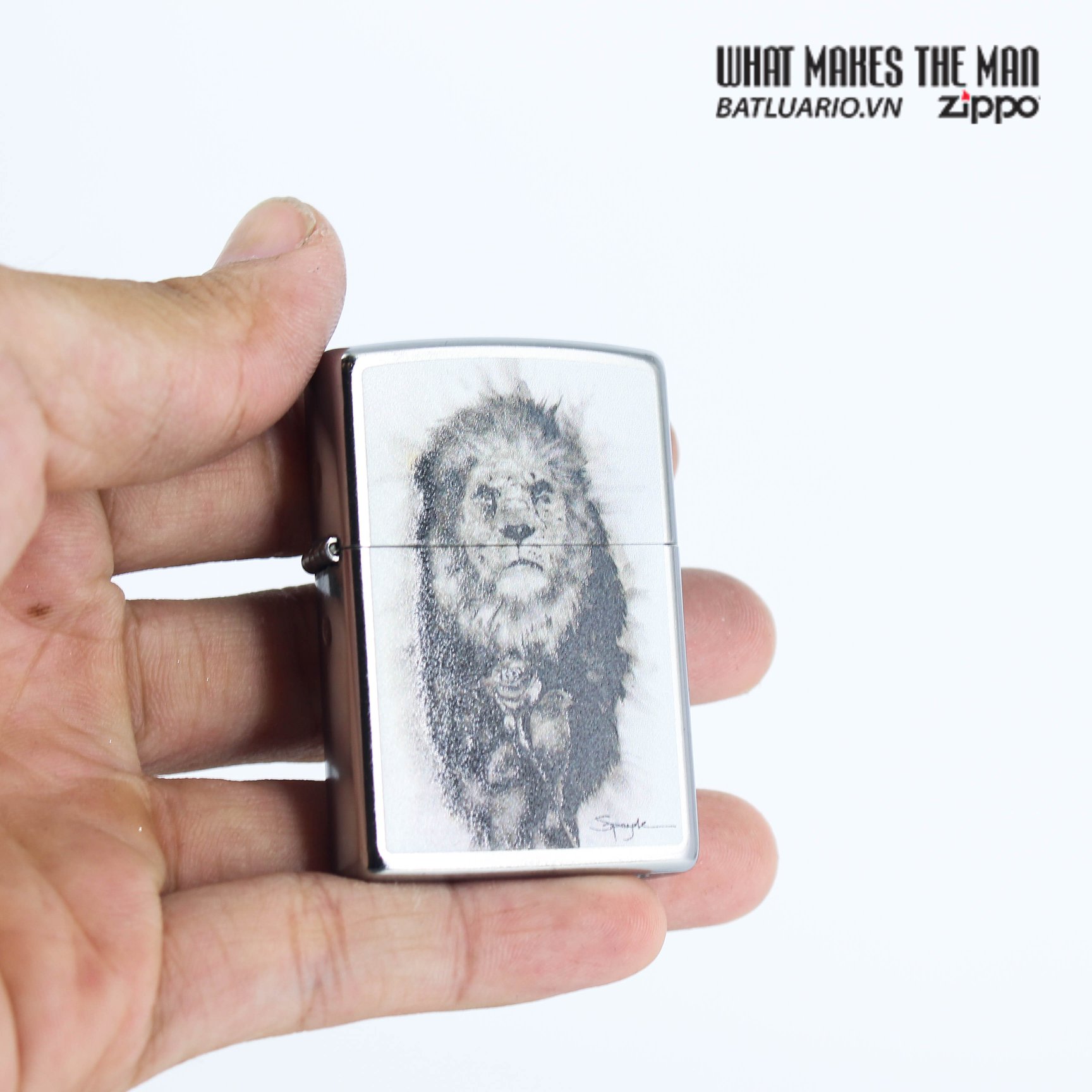 Bật Lửa Zippo 49088 – Zippo Spazuk Lion And Rose Design