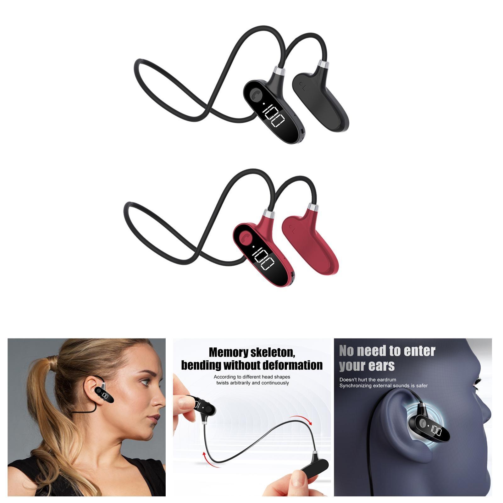 2PCS Sports Bone Conduction Headsets Bluetooth Earphones for Fitness Hunting