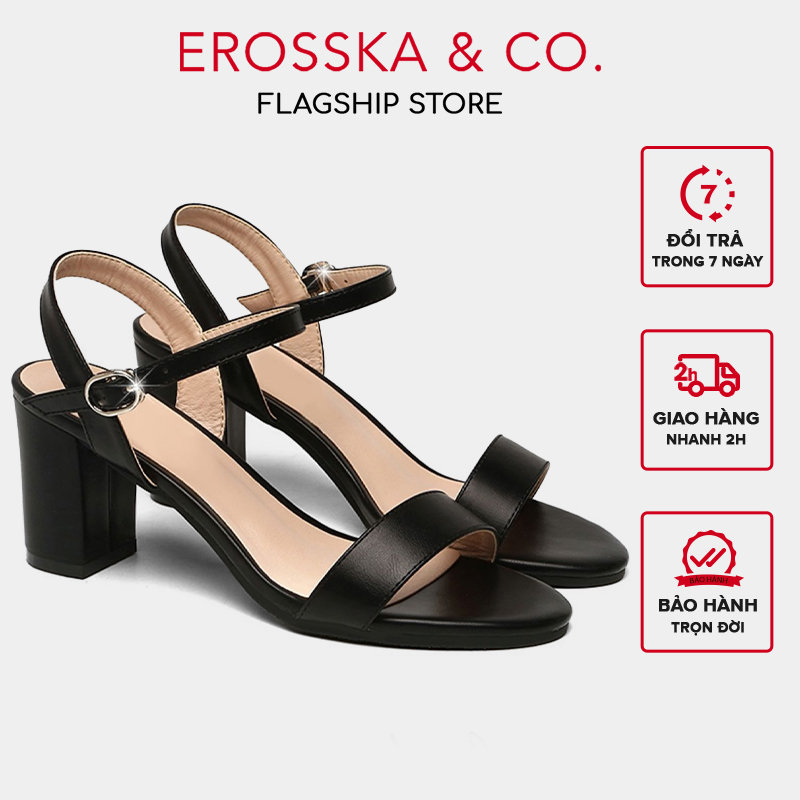 Erosska _ Giày sandal nữ thời trang Erosska gót vuông cao 7cm _ EB066