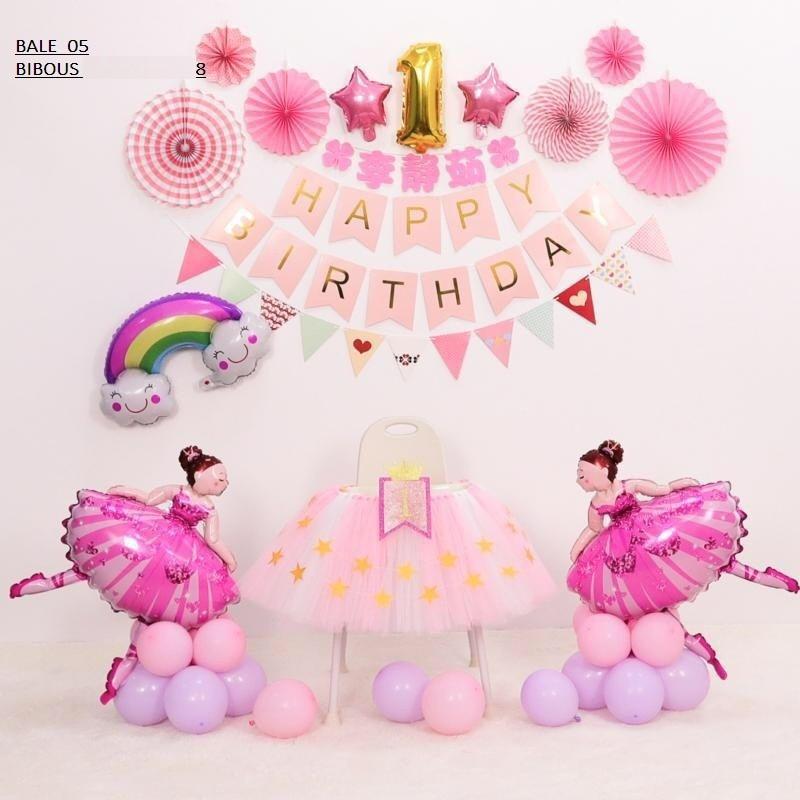 SET BÓNG TRANG TRÍ SINH NHẬT HÌNH CÔNG CHÚA DÀNH CHO BÉ GÁI GIÁ RẺ