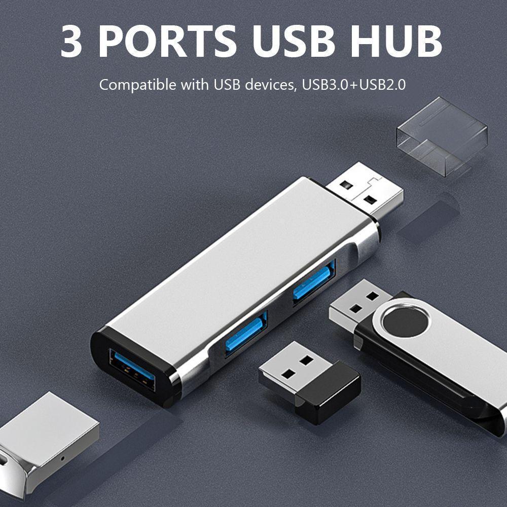 Hub chuyển đổi usb 3.0 3 cổng hợp kim nhôm màu sắc tùy chọn