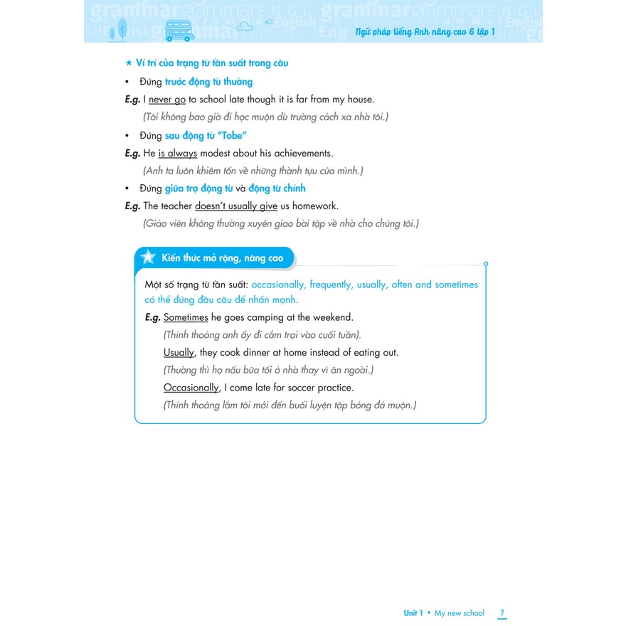 Ngữ Pháp Tiếng Anh Nâng Cao Lớp 6 - Tập 1