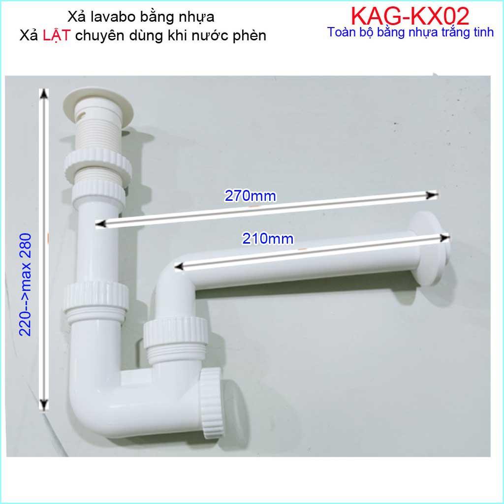 Xả chậu lavabo nhựa Roca KAG-KX02, Xả lavabo cho nước nhiễm phèn chất liệu nhựa 100%