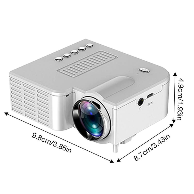 Máy Chiếu Mini Led Projector UC28C Dùng Cho Gia Đình Độ Sáng 50 Lumens Cho Kích Thước Màn Hình Từ 10 - 60 Inchs