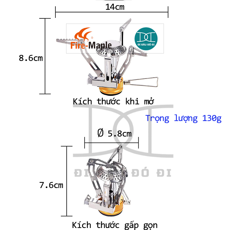 Bếp gas dã ngoại gấp gọn fire maple FMS-102