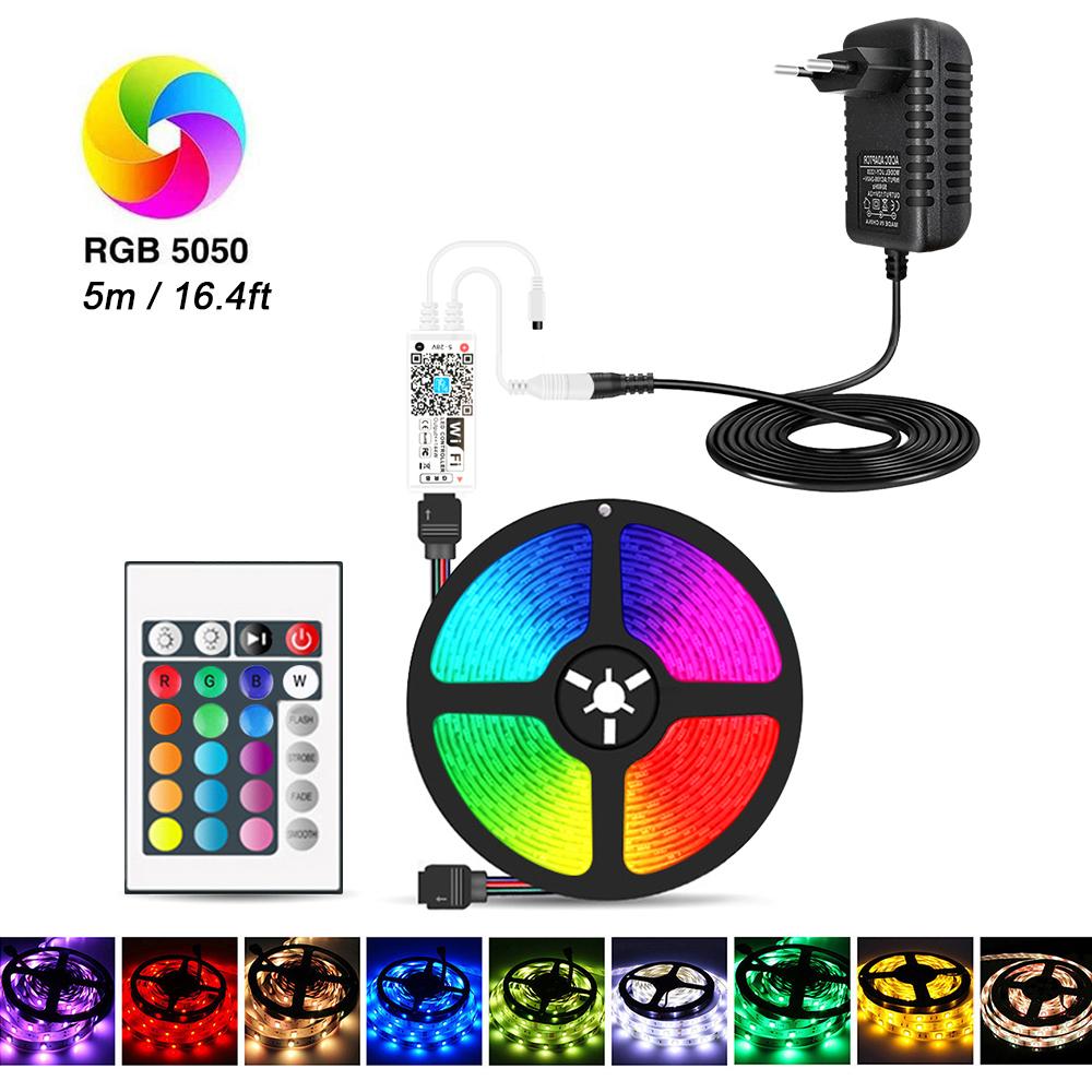 Dải Đèn LED Wi-Fi RGB LED 16,4ft hỗ trợ điều khiển 16 triệu màu bằng app smarrt life