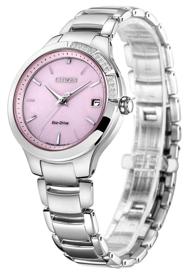 Đồng Hồ Nữ Citizen Đính Đá Swarovski Dây Thép Không Gỉ EO1150-59W - Mặt Hồng (Sapphire)