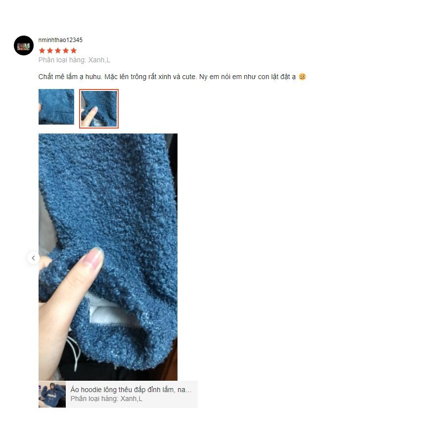 Áo Hoodie dohaha MEANSTORE nỉ lót lông có mũ oversize unisex nam nữ form rộng phong cách Hàn Quốc - Xanh, xám 8054
