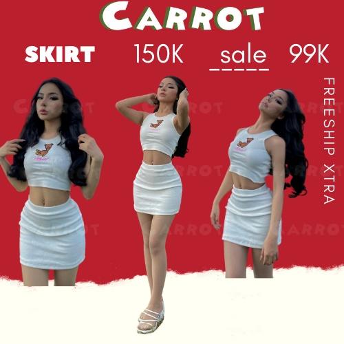 Chân váy ngắn chữ a basic cực kì nữ tính thun gân cao cấp co giãn dễ phối đồ thời trang nữ siêu dễ thương carrotxinhdep