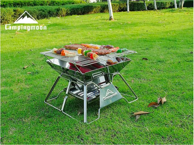 BẾP NƯỚNG THAN HOA CAO CẤP CAMPINGMOON 6-8 NGƯỜI MT-2