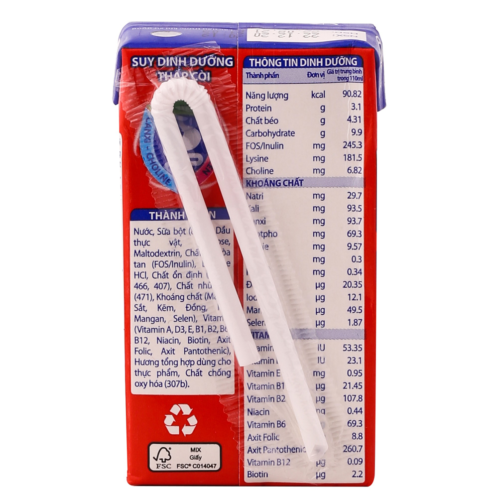 Thùng sữa bột pha sẵn Oggi suy dinh dưỡng 110ml