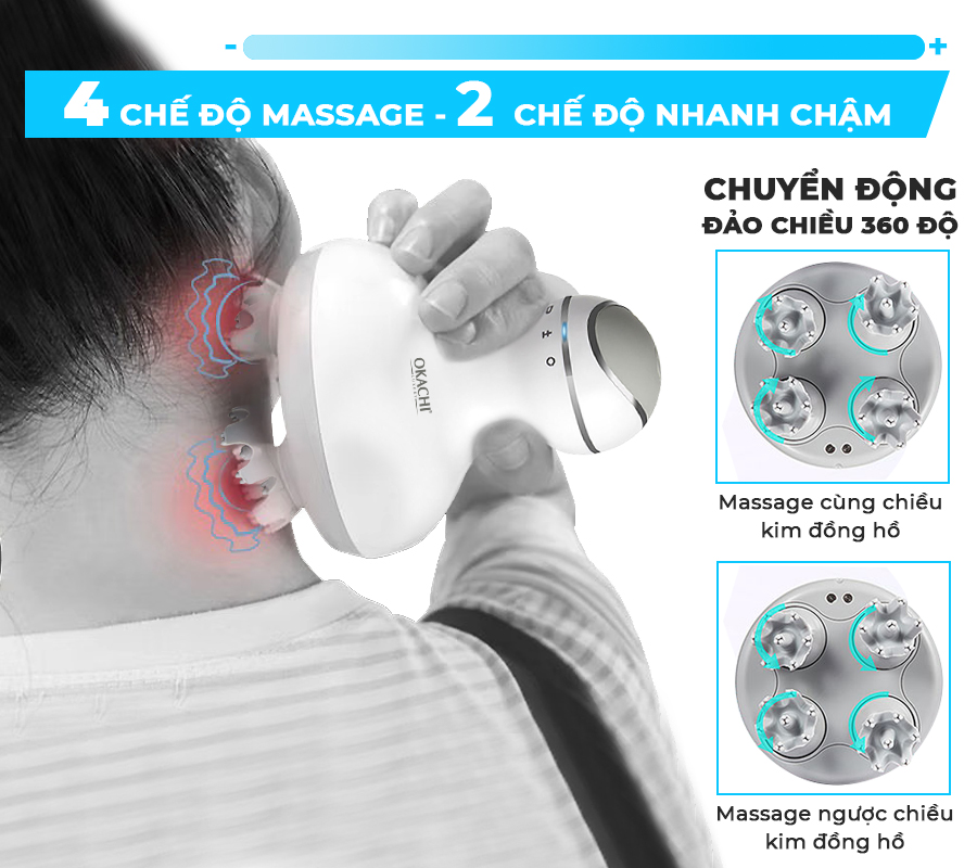 Máy massage đầu cầm tay OKACHI LUXURY JP-M210