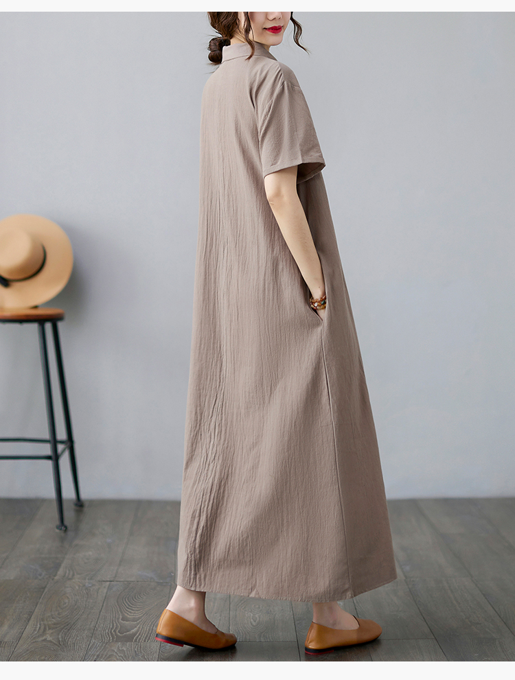 Đầm nữ polo phối cổ đức vải đũi mềm trẻ trung, sang chảnh da61