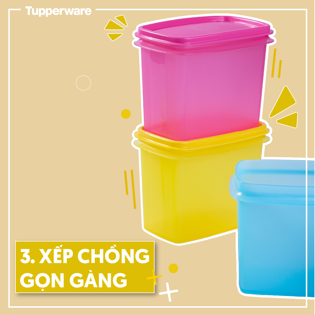 BỘ 4 HỘP GIA VỊ TUPPERWARE