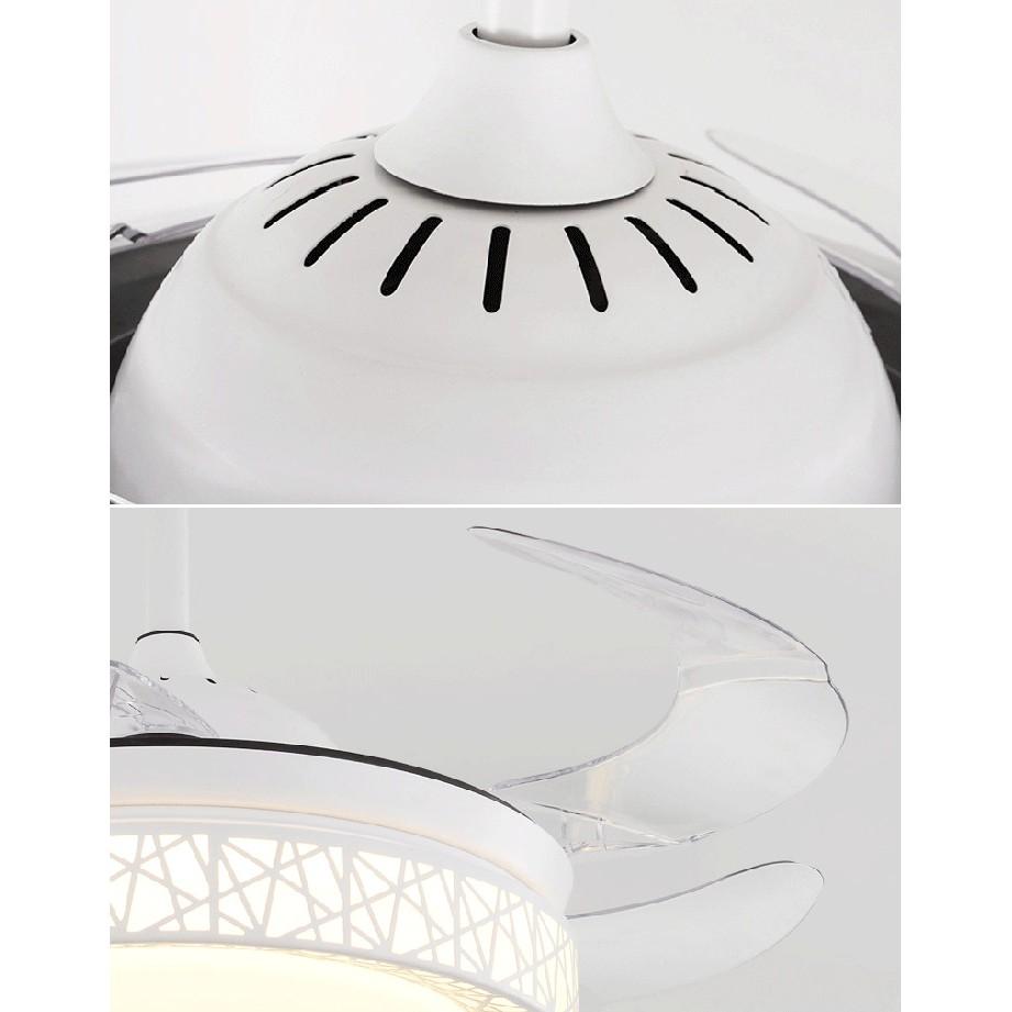 Quạt trần đèn trang trí phòng khách đẹp hiện đại - HLFAN865