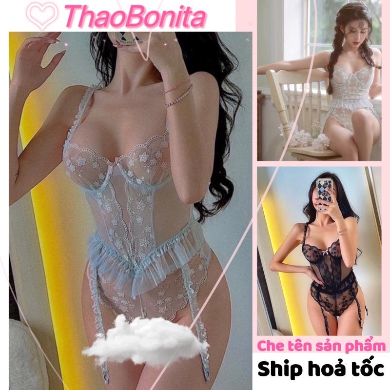 Bodysuit ren hoa mỏng manh gợi cảm. Giao hỏa tốc HCM