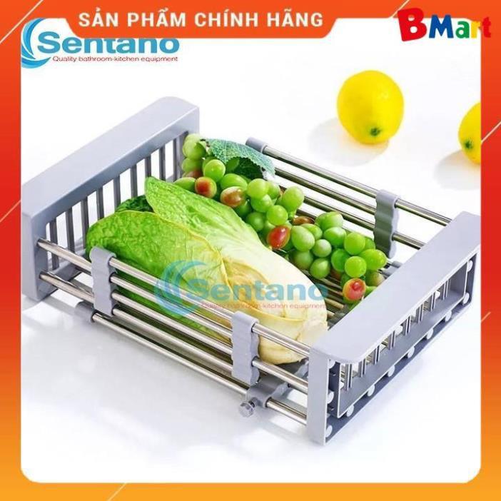 Khay Đa Năng Để Chậu Rửa Chén - Rổ Kệ Inox Đa Năng Co Giãn - Rửa Rau, Trái Cây, Úp Chén