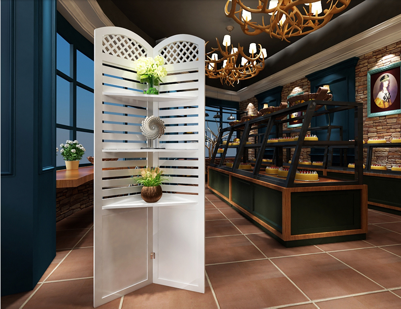 Bình Phong Sọc Ngang 2 Cánh Có Kệ