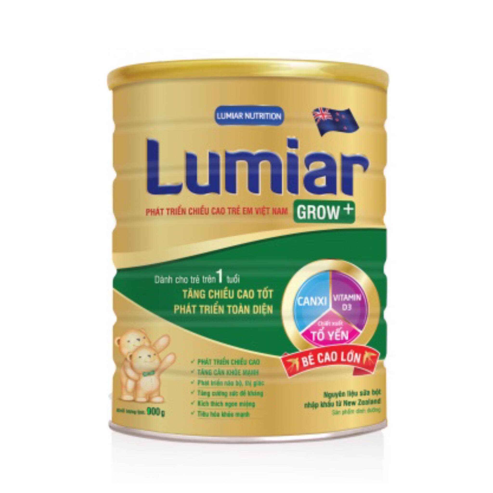 Combo 3 lon Sữa bột Lumiar Grow lon 800g - Sản phẩm tăng chiều cao tốt phát triển toàn diện