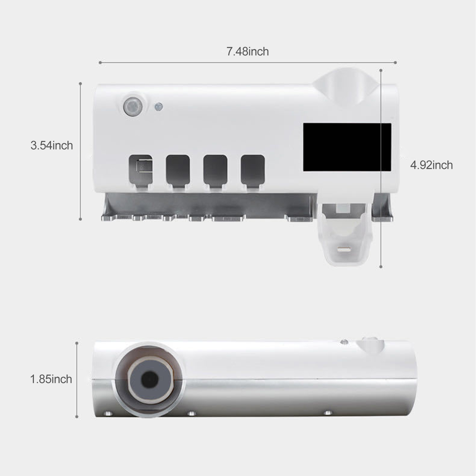 Đồ cất bàn chải đánh răng thông minh, làm sạch bằng tia UV, treo tường nhà tắm