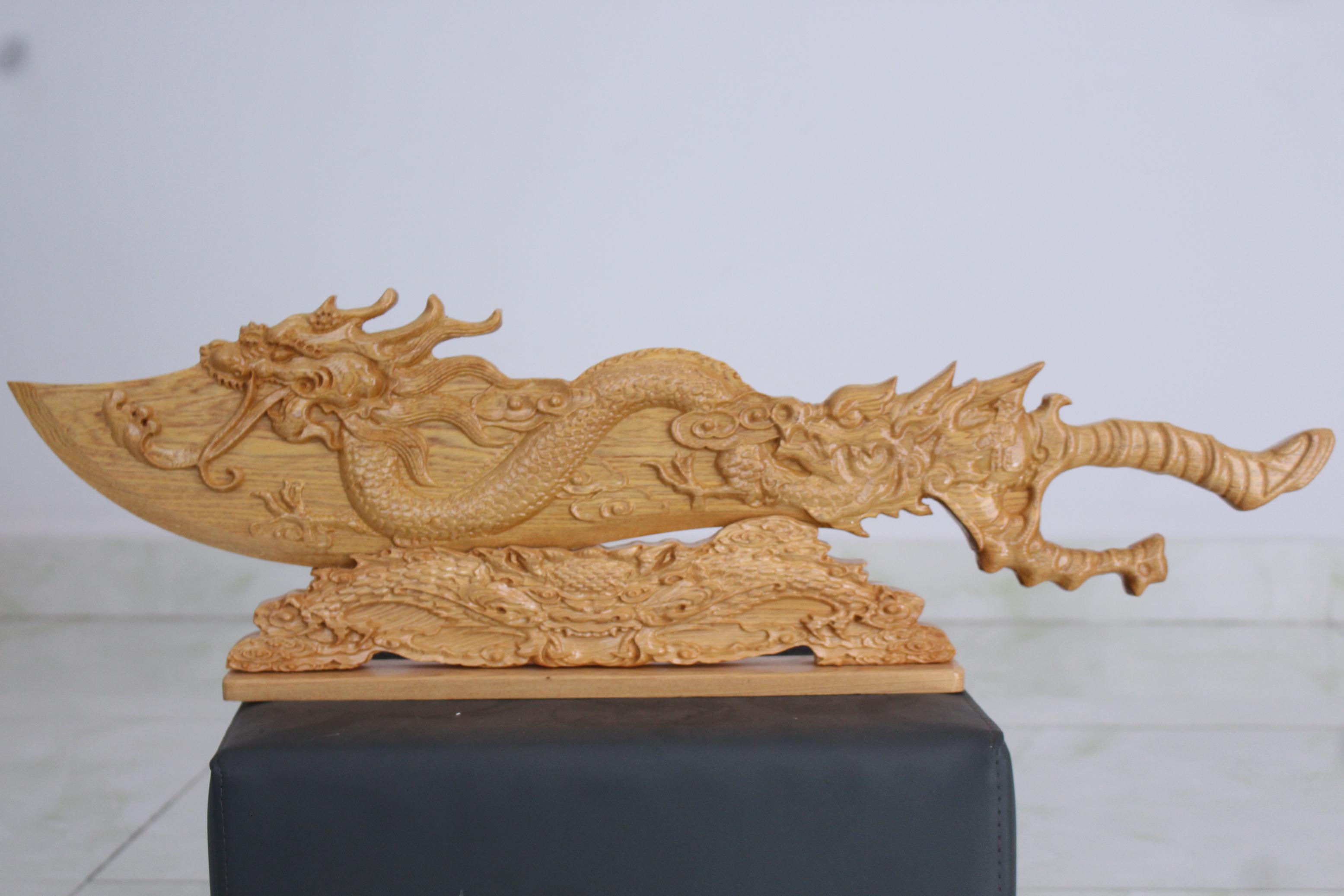 ĐAO GỖ pomu phong thủy dài 73cm