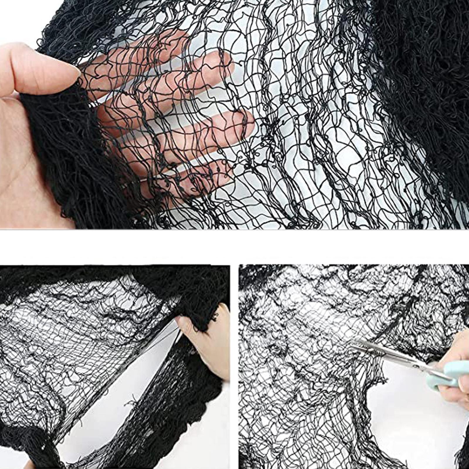 Halloween Black Creepy Cloth Spooky Cloth Decor DIY Gifts Props Outdoor Hanging Scary Gauze Spooky Halloween Decoration for Walls Gates